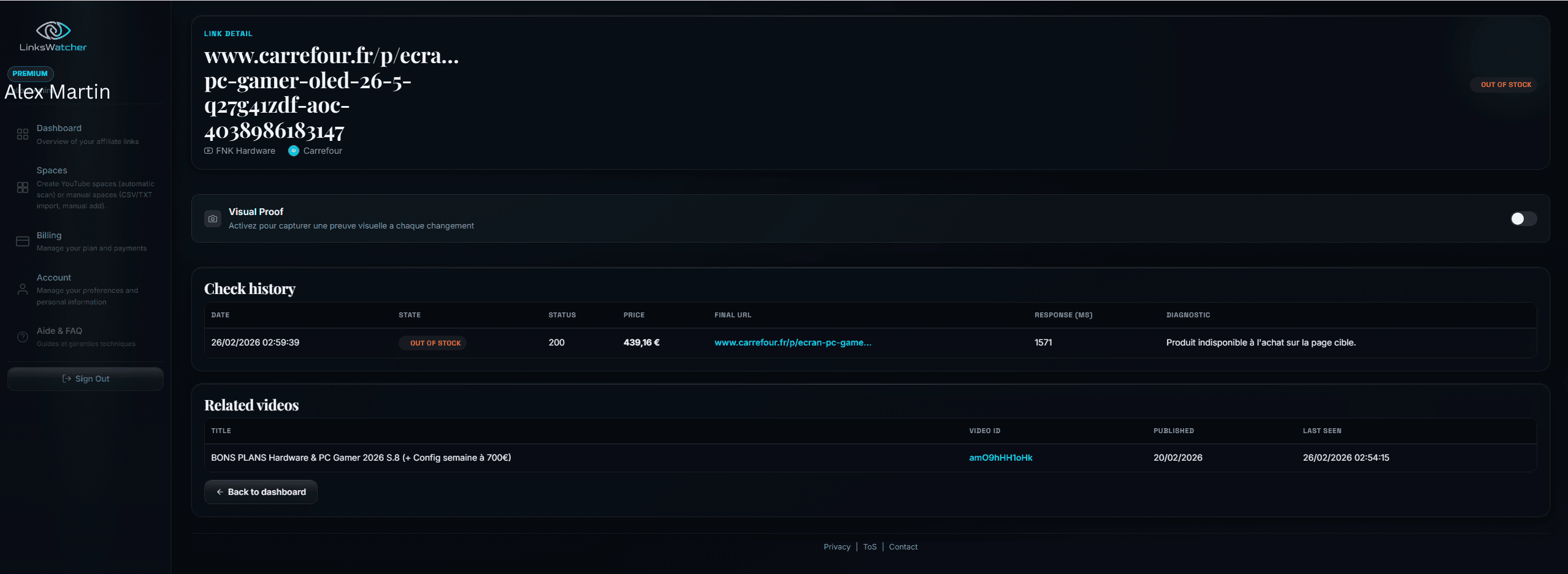 LinksWatcher Link Detail